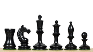 1933 Botvinnik Flohr-I Soviet Chess Pieces in Ebony / Boxwood - 4" King