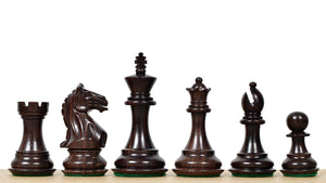 Fierce Knight (The Queen's Gambit) Staunton Wooden Chess Pieces in Indian Rosewood & Box Wood - 3.5" King