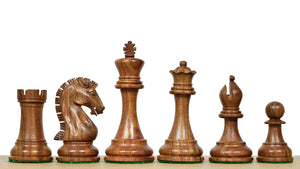 Craftsman Knight Staunton Chess Pieces in Sheesham Wood & Boxwood - 3.9" King - Best Seller