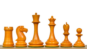 Reproduced B & Co 1860s Antique Chess Pieces in Ebony / Antiqued Box wood - 3.9" King
