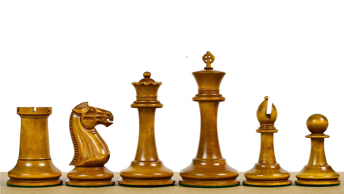 Nathaniel Cooke 1849 Staunton Chess Pieces – 4.5” King | Collector’s Ebony & Boxwood