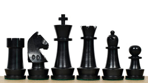 The Championship Series Staunton Chess Pieces in Ebonized Boxwood & Natural Boxwood - 3.75" King