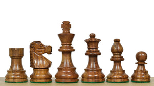 French Lardy Exclusive Wooden Chess Pieces – Handcrafted in Sheesham & Boxwood | 3" King with Extra Queens