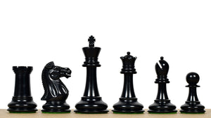 Vintage 1915-1925 Nimzovich Staunton Chess Pieces in Ebony & Boxwood – 3.75" King with King’s Side Marking – 1366g – Pieces Only