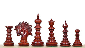 St. Petersburg Luxury Artisan Series Chess Pieces in Bud Rosewood / Boxwood - 4.3" King
