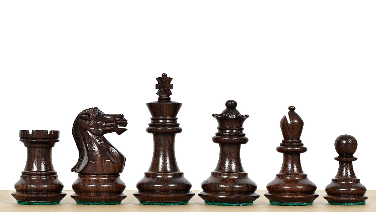 Collector Series Wooden Staunton Chess Pieces in Sheesham & Boxwood - 2.6" King - Best Seller