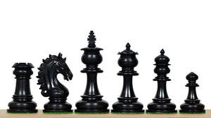 The Artisan Knight Handcrafted Luxury Wooden Chess Pieces In Ebony Wood & Natural Boxwood - 4.4" King