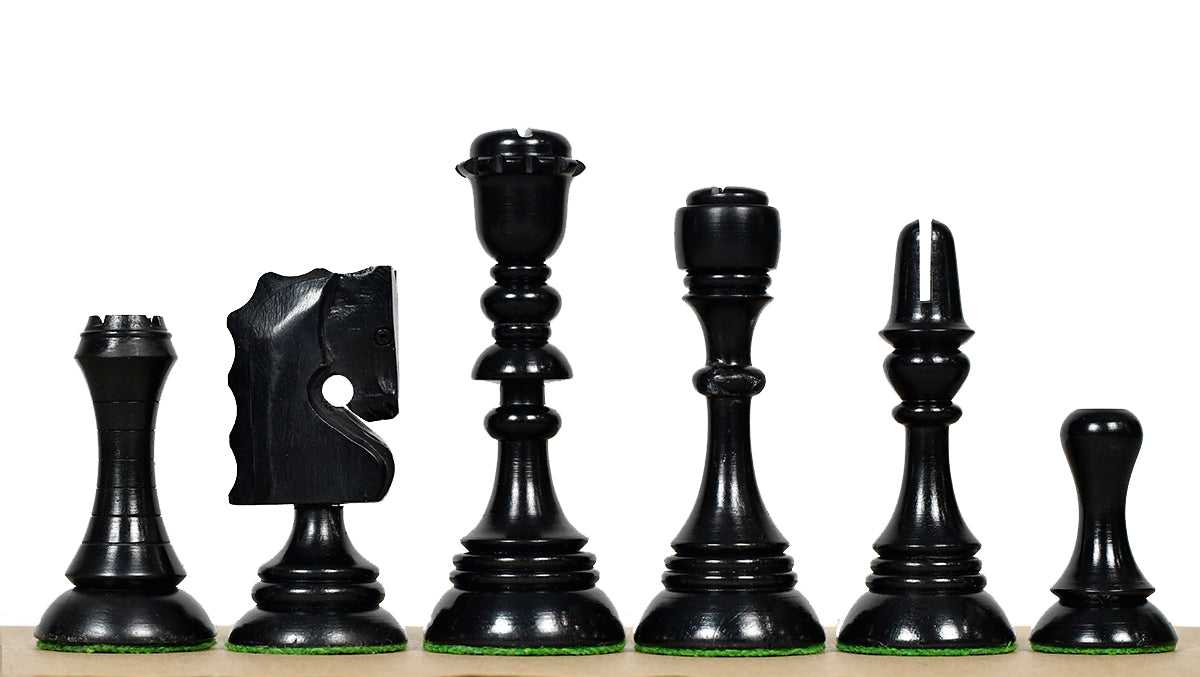 Historic 1929 Barcelona "Joc Catalan" Chess Pieces in Ebony & Boxwood - 4.3" King