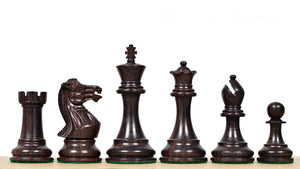 Pro Staunton Series Tournament Weighted Chess Pieces in Indian Rosewood and Boxwood - 3.8" King
