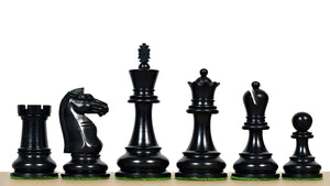 British Chess Company (BCC) Popular Staunton Double Collared Chess Pieces in Ebony & Boxwood - 4.2" King