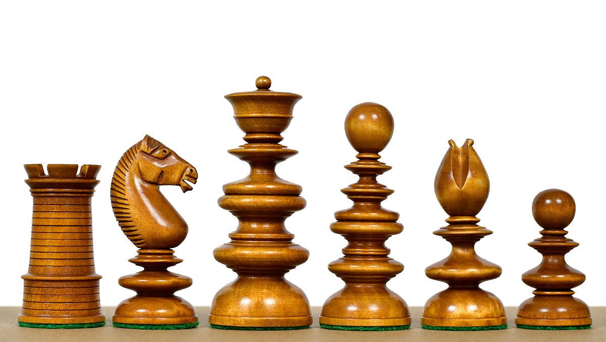 Calvert Chess Calvert Chess Set in Library Size in Ebony Wood & Boxwood - Indian ...