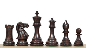 The Honour of Staunton (HOS) Series Weighted Chess Pieces in Rosewood & Natural Boxwood - 4.0" King