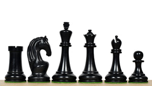 Reproduced 1963-1966 Piatigorsky Cup Chess Pieces in Ebony / Boxwood - 4.2" King