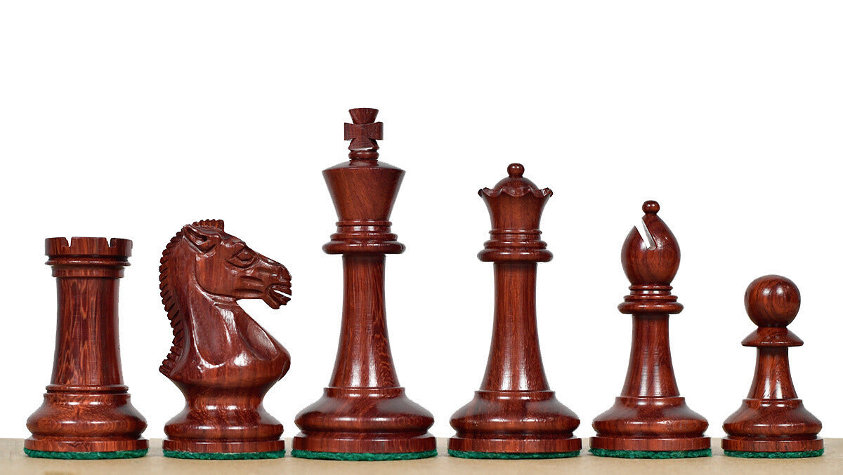 The GM Blitz Edition Staunton Series Chess Pieces in Bud Rosewood & Box Wood - 3.75" King