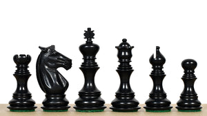 Meghdoot Staunton Series Wooden Chess Pieces in Ebony & Box Wood - 3.2" King