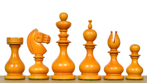 Antique Dublin Calvert Chess Pieces in Ebonized & Antiqued Boxwood 4.1" King - 850 Grams