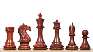 Fierce Knight (The Queen's Gambit) Staunton Series Chess Pieces in Bud Rosewood & Box Wood - 4.0" King