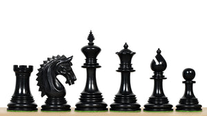 California Chrome Staunton Series Luxury Chess Pieces Version 2.0 in Ebony / Boxwood - 4.25" King
