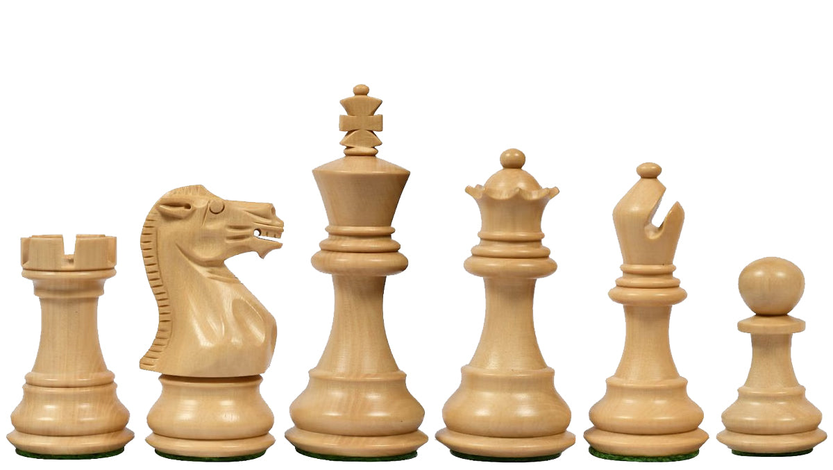 The Classic 101 Staunton Series Club Size Weighted Chess Pieces in Bud Rosewood & BoxWood - 3.0" King