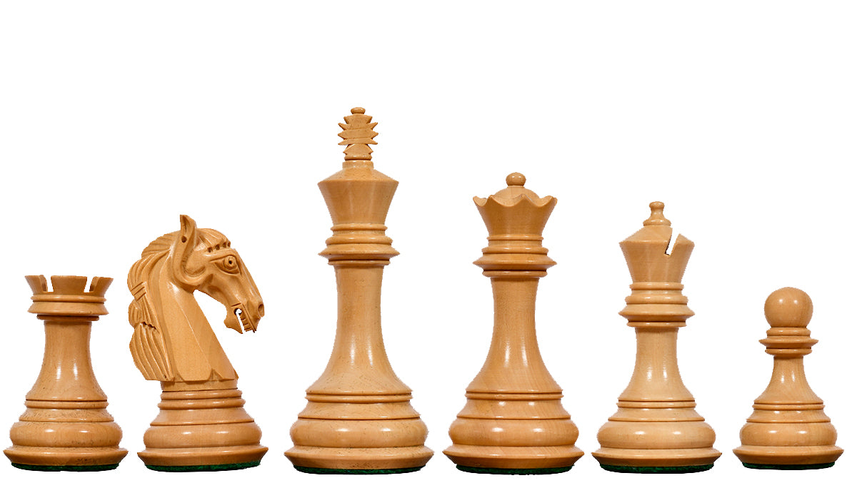 The New Columbian Staunton Series Chess Pieces in Sheesham & Box wood - 3.8" King