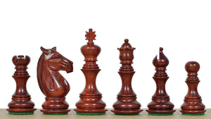 Meghdoot Staunton Series Wooden Chess Pieces in Bud Rosewood & Boxwood - 3.2" King
