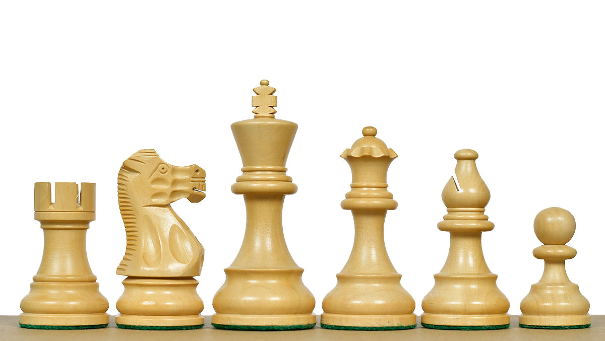 Smokey Staunton Series Chess Pieces in Sheesham & Boxwood - 3.8" King