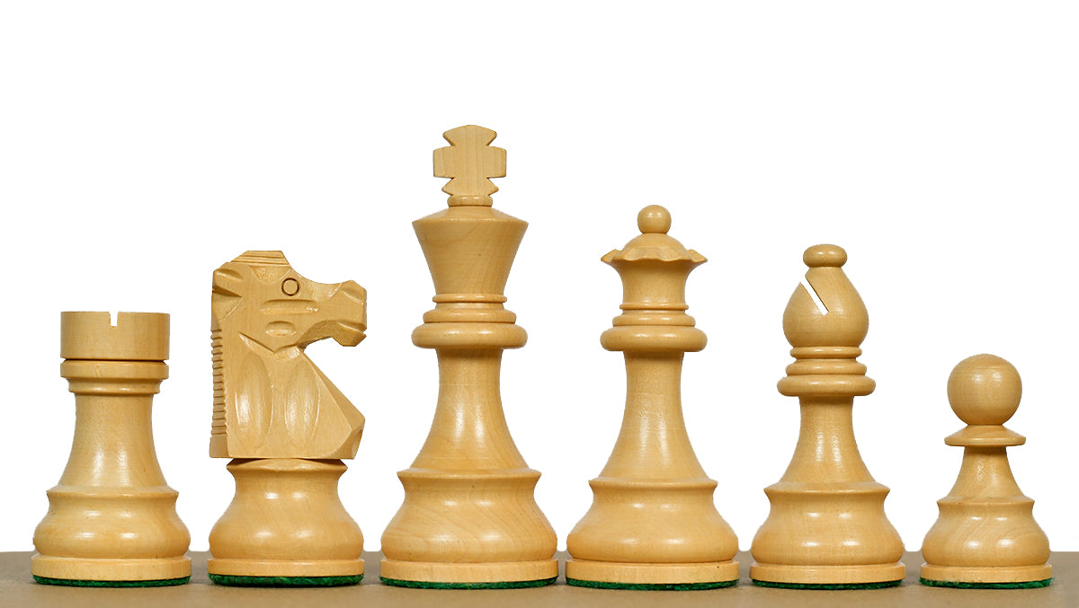 French Lardy Exclusive Weighted Chess Pieces in Sheesham Wood / Box wood - 3.75" Extra Queens