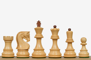 1959 World Chess Championship Old Russian Zagreb Chess Pieces - Sheesham Wood & Boxwood - 3.8" King