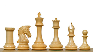 The 4.4 Inch Luxury Imperial Collector Series Artisan Chess Pieces Triple Weighted in Bud Rosewood and Boxwood - 1800 GMS