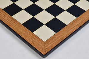 21" Tournament Wooden Chess Board in Ebony & Maple Look with Epoxy Matte Finish – 55mm Squares