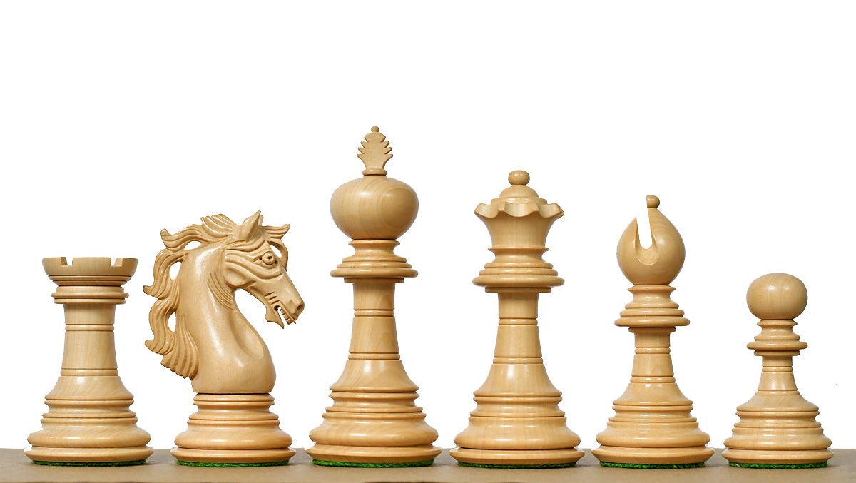American Adios Series Luxury Chess Pieces in Ebony / Boxwood - 4.4" King