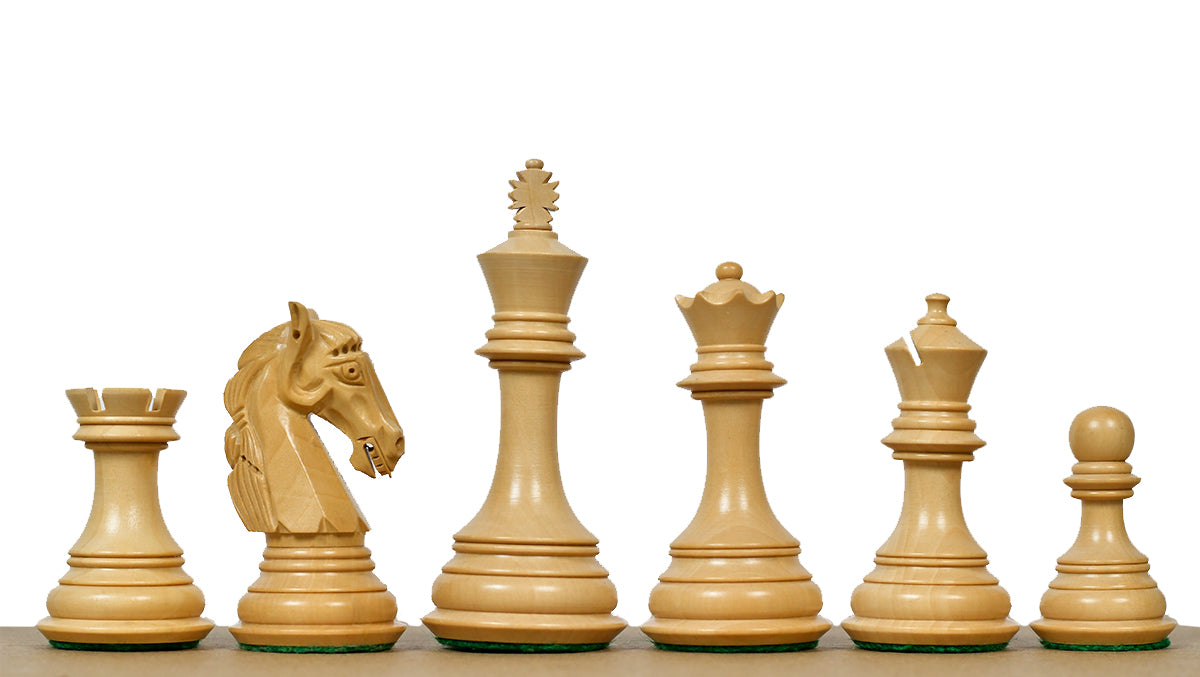 3.8'' New Columbian Staunton Series Chess Pieces in Rosewood & Boxwood - 1100 grams