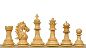 The Bridle Series Luxury Heavy Weighted Chess Pieces in Bud Rosewood / Boxwood - 4.2" King