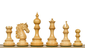 Admiral Series II Staunton Luxury Chess Pieces in Ebony Wood & Boxwood - 4.5" King