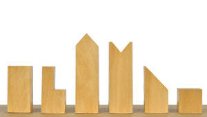 1966 F. Lanier Graham Chess Pieces - Minimalist Design in Ebonized Boxwood & Natural Boxwood - 2.79" King