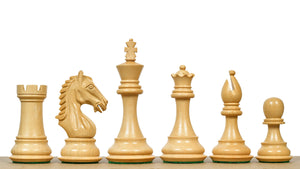 Derby Knight Staunton Weighted Chess Pieces in Rosewood & Boxwood - 4.1" King