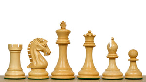 Craftsman Knight Staunton Chess Pieces in Sheesham Wood & Boxwood - 3.9" King - Best Seller