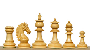 The Artisan Knight Handcrafted Luxury Wooden Chess Pieces In Bud Rosewood & Natural Boxwood - 4.4" King