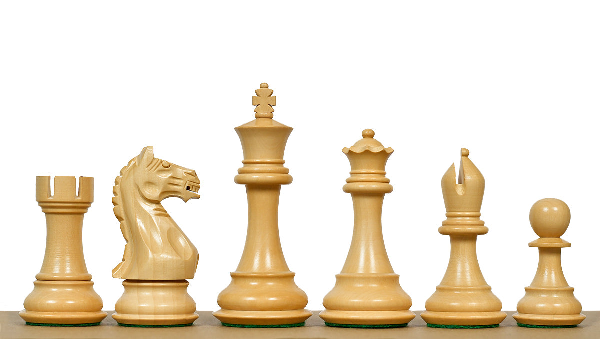 Fierce Knight (Queen's Gambit Series) Staunton Wooden Chess Pieces in Sheesham & Box Wood - 4.0" King