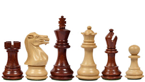 The Classic 101 Staunton Series Club Size Weighted Chess Pieces in Bud Rosewood & BoxWood - 3.0" King