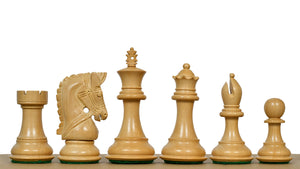 3.58" Bridle Series Wooden Chess Pieces in Ebony & Box Wood - 1200 Grams