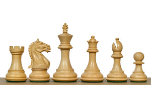 Fierce Knight (Queens's Gambit Series) Staunton Wooden Chess Pieces in Indian Ebonized Wood & Box Wood - 3.5" King