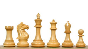 The Supreme Series (The Queens's Gambit) Staunton Weighted Chess Pieces in Acacia Wood & Indian Boxwood 4 inch King - 1400 GMS