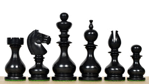 Antique Dublin Calvert Chess Pieces in Ebonized & Antiqued Boxwood 4.1" King - 850 Grams