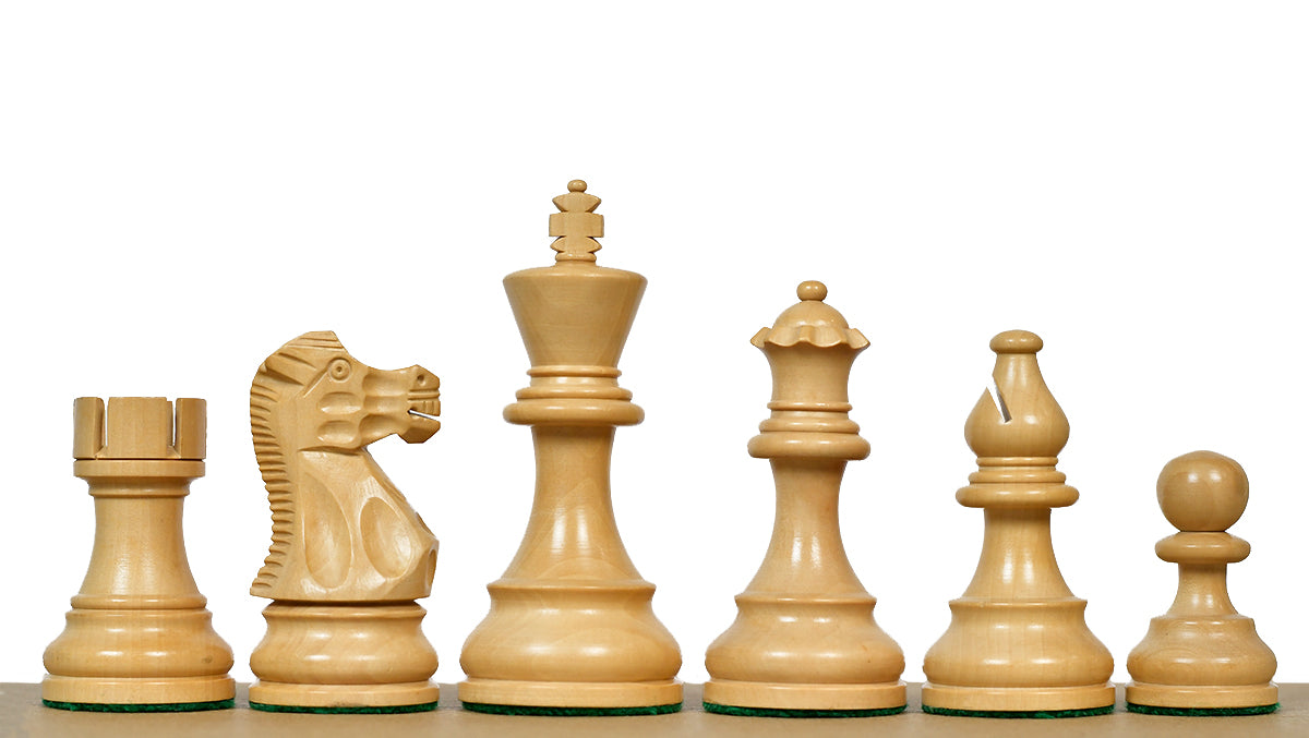 Smokey Staunton Series Chess Pieces in Rosewood & Boxwood - 3.8" King