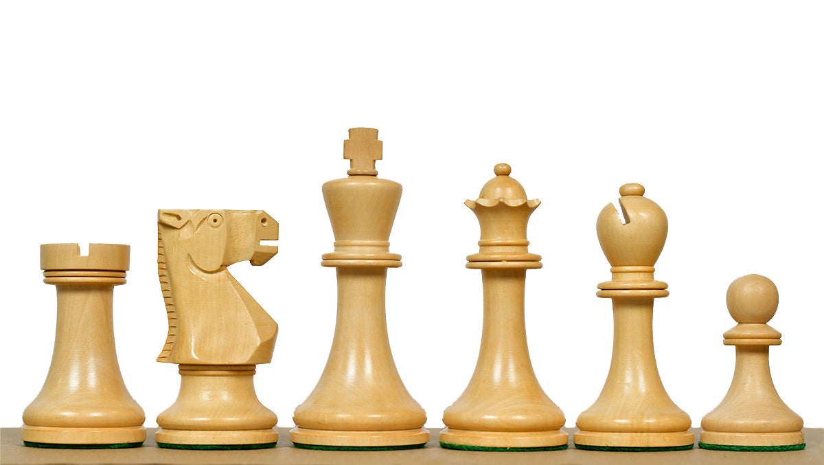 Old Vintage English Staunton Series Chess Pieces in Sheesham & Bowood - 3.8" King