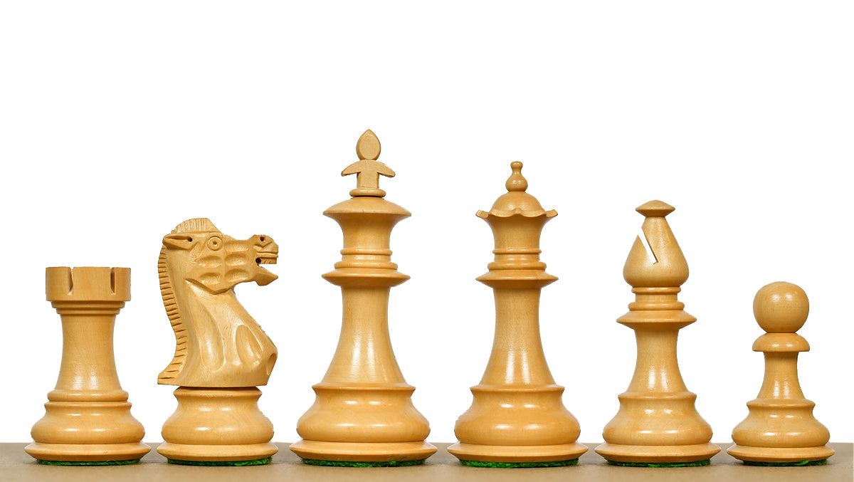 3.7'' British Staunton Series Wooden Chess Pieces in Anjan Wood & Box Wood - 1200 Grams