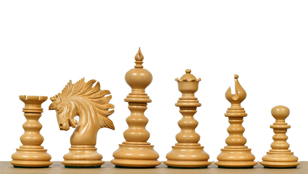 St. Petersburg Luxury Artisan Series Chess Pieces in Bud Rosewood / Boxwood - 4.3" King