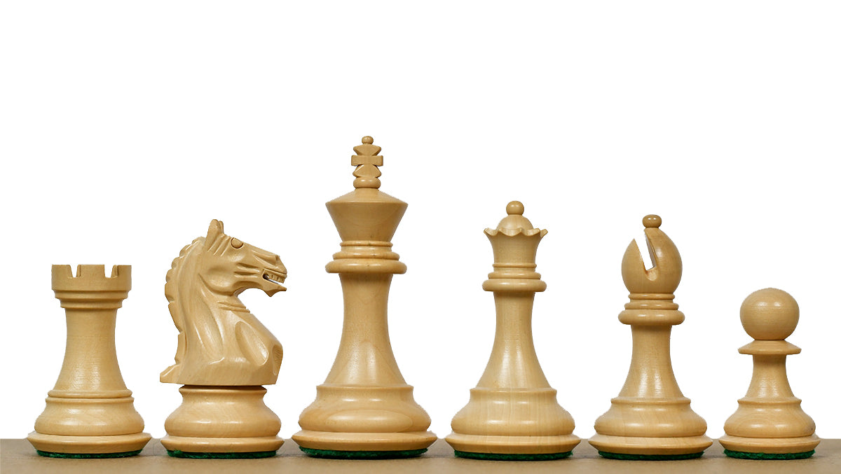 Fierce Knight (The Queen's Gambit) Staunton Wooden Chess Pieces in Indian Rosewood & Box Wood - 3.5" King