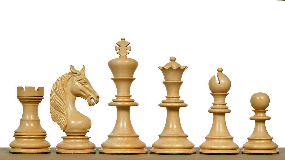 The Monarch’s Gambit Handcrafted Luxury Chess Pieces – in Ebony & Boxwood 4.4" King